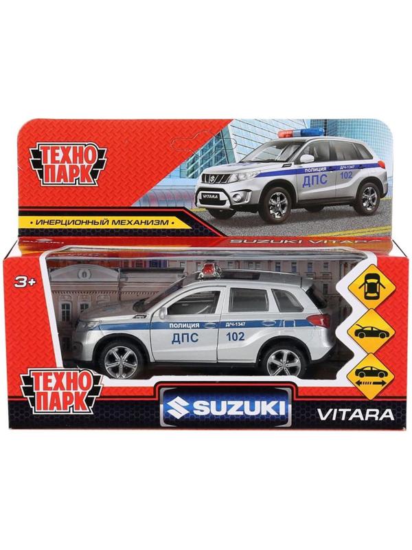 Машина металлическая «Suzuki Vitara полиция», 12 см, открываются двери и багажник, цвет серебристый