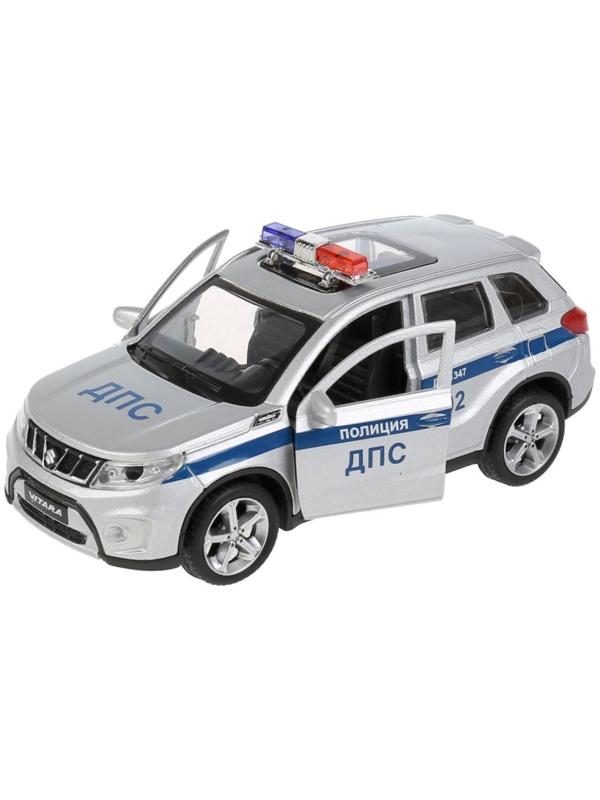 Машина металлическая «Suzuki Vitara полиция», 12 см, открываются двери и багажник, цвет серебристый