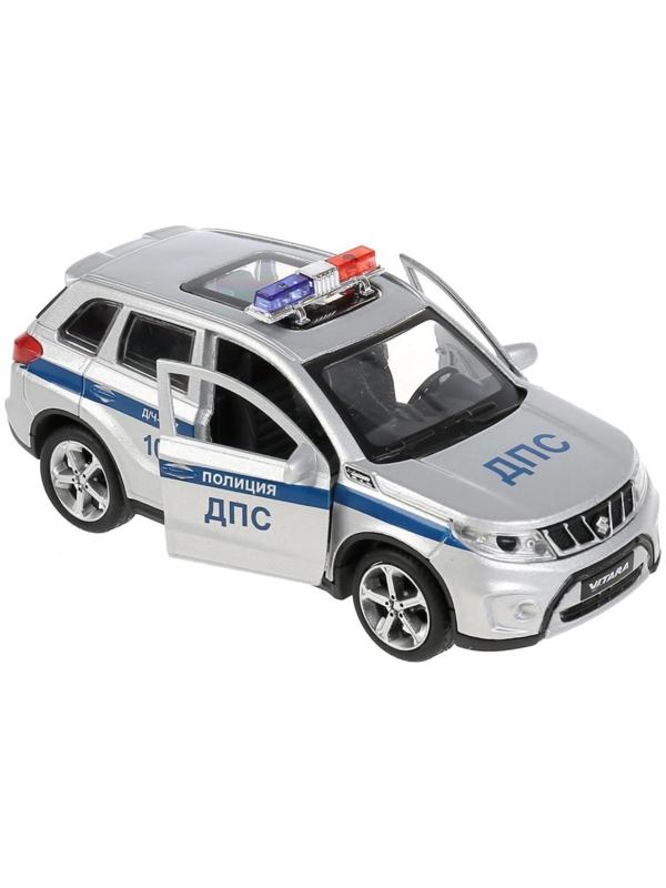 Машина металлическая «Suzuki Vitara полиция», 12 см, открываются двери и багажник, цвет серебристый