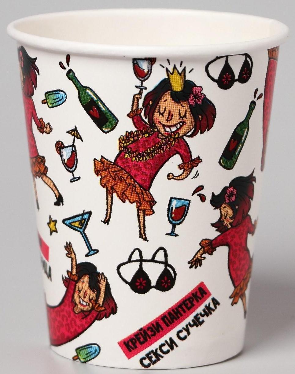 Набор бумажной посуды «Вечериночка», 6 тарелок, 6 стаканов, 1 гирлянда