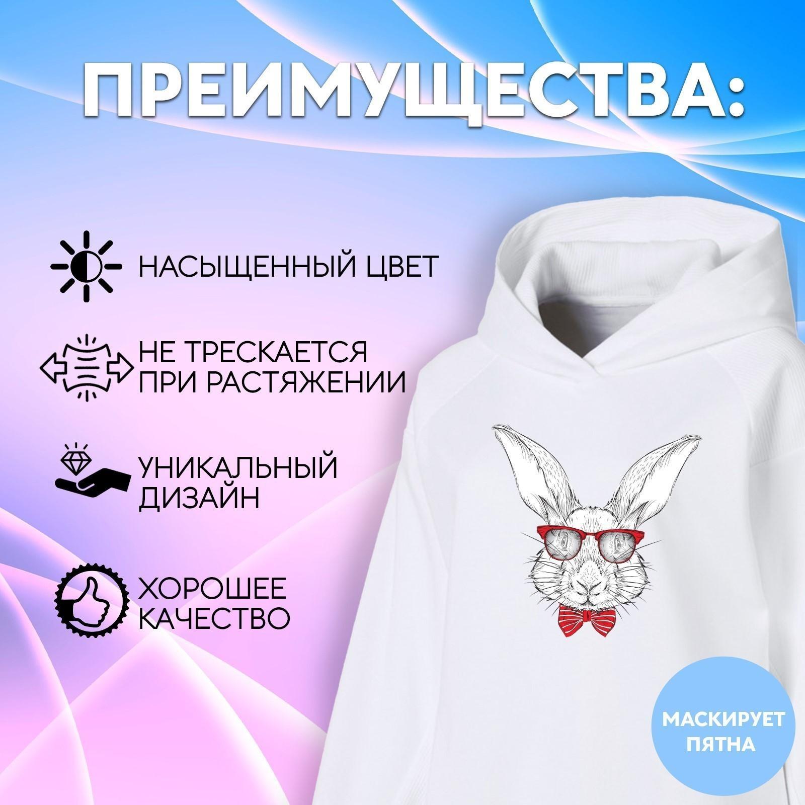 Термотрансфер «Заяц», 17 × 17,5 см