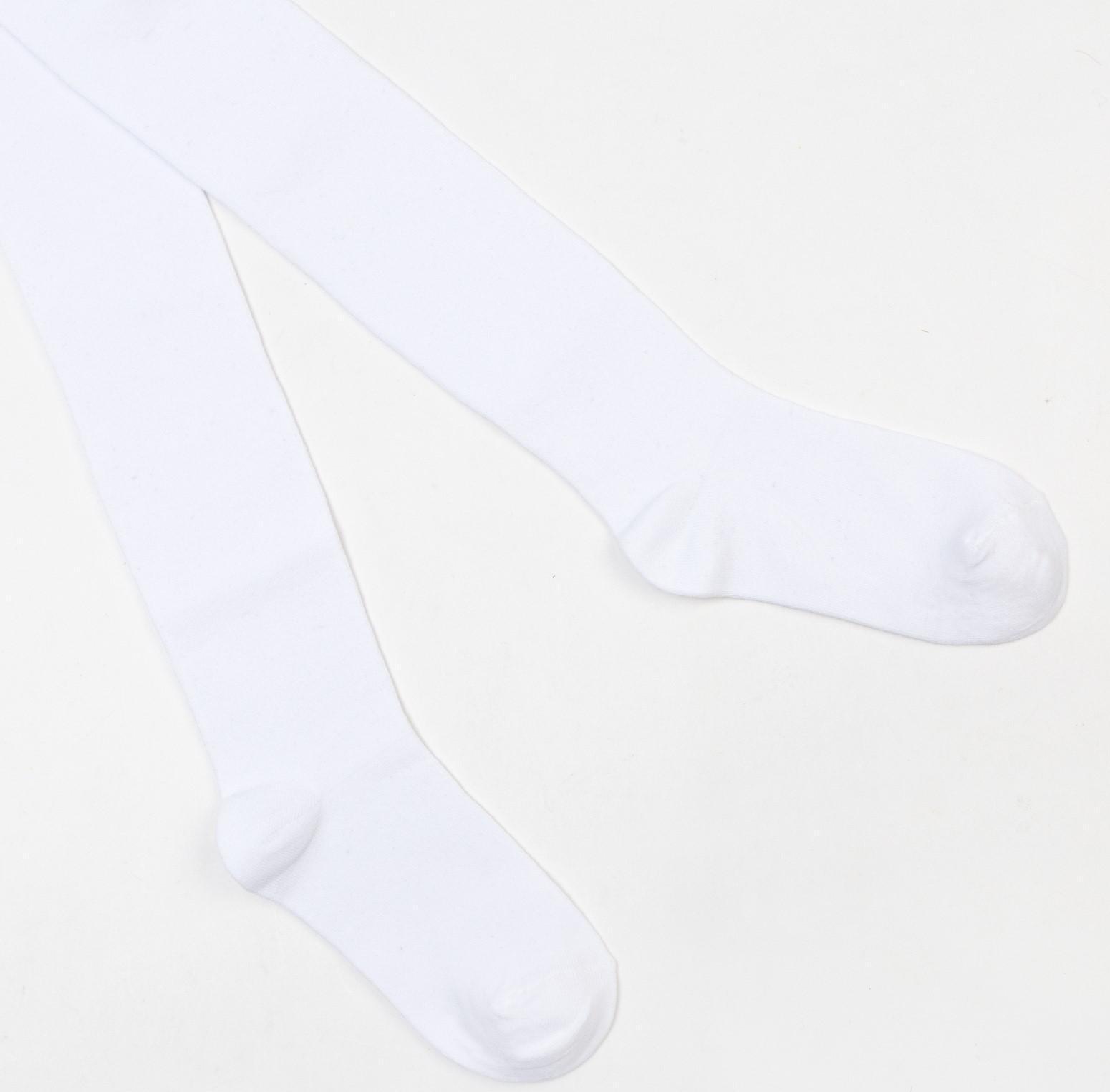 Колготки детские, цвет белый, рост 122-128 см