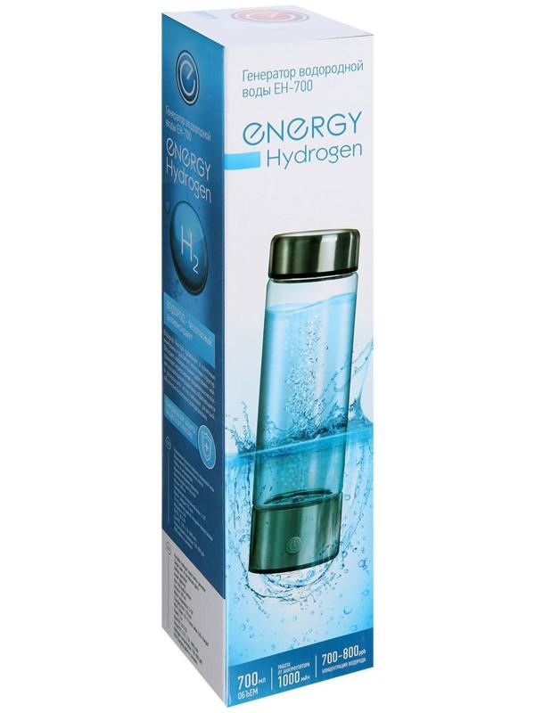 Генератор водородной воды ENERGY Hydrogen EH-700, 700 мл, 70х250 мм, стекло, прозрачный
