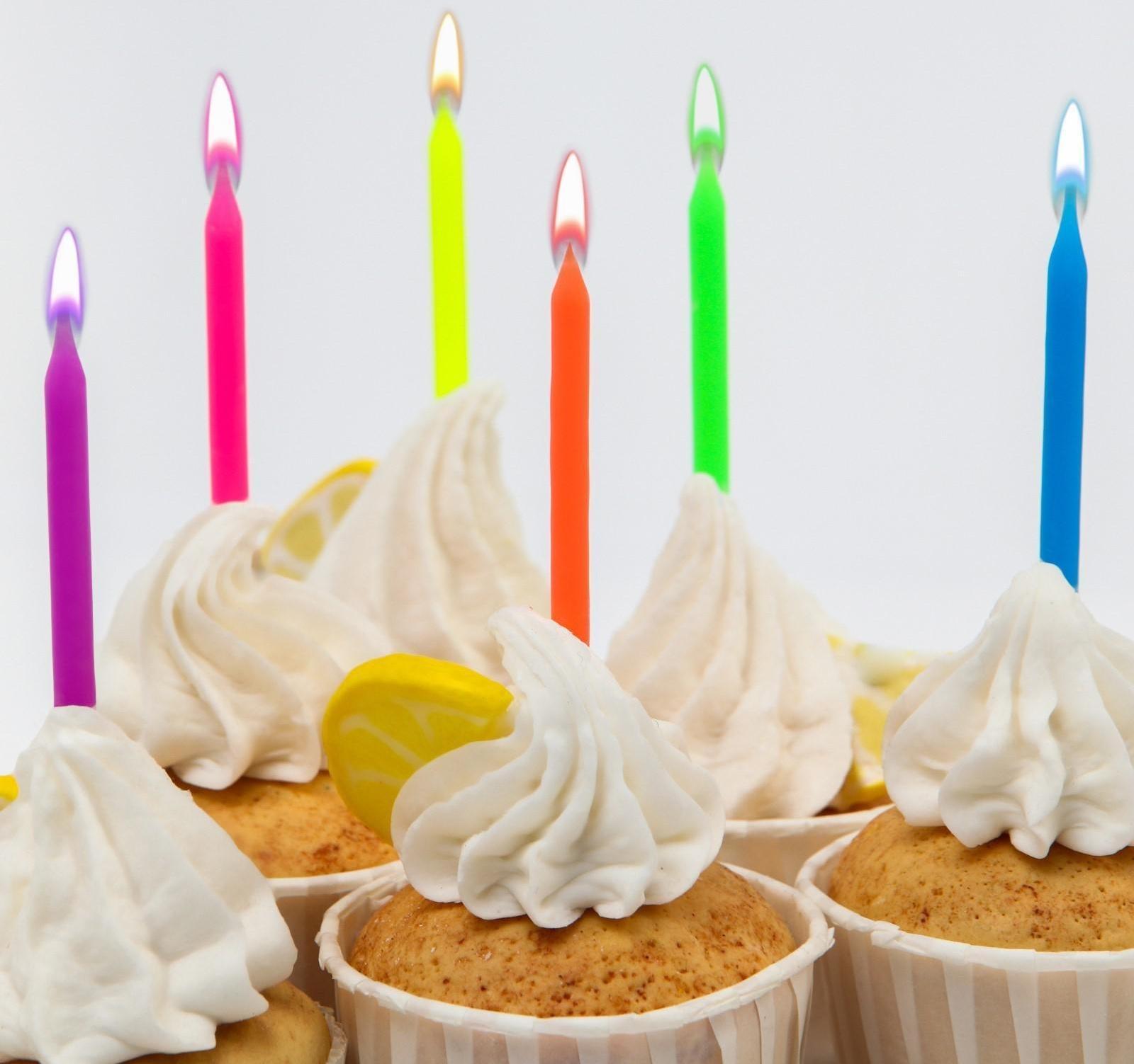 Набор свечей с цветным пламенем для торта, Тачки, 6 шт.
