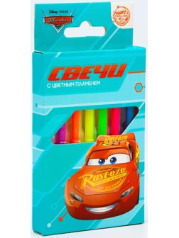 Набор свечей с цветным пламенем для торта, Тачки, 6 шт.