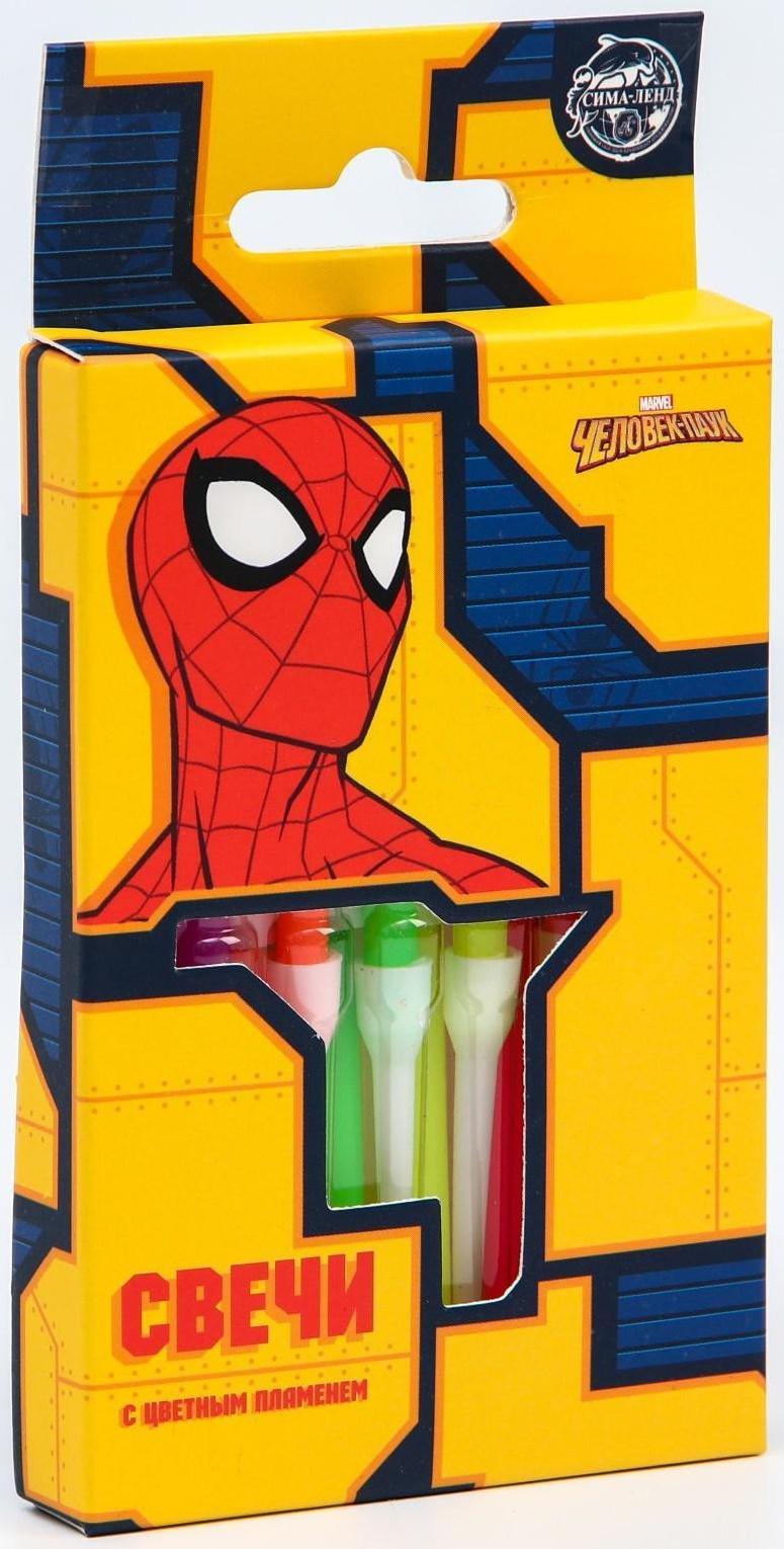 Набор свечей с цветным пламенем для торта, Человек-Паук, 12 шт.