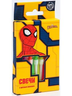 Набор свечей с цветным пламенем для торта, Человек-Паук, 12 шт.