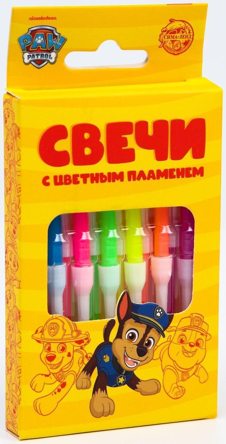 Набор свечей с цветным пламенем для торта, Щенячий патруль