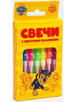 Набор свечей с цветным пламенем для торта, Щенячий патруль