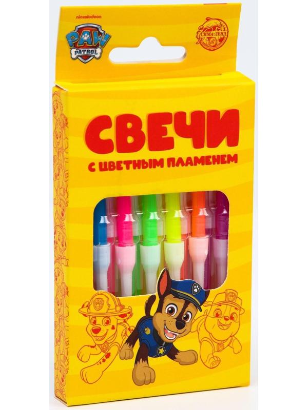 Набор свечей с цветным пламенем для торта, Щенячий патруль