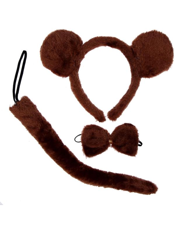 Карнавальный набор «Обезьяна», ободок, хвост, бабочка