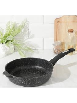 Сковорода Гранит black. Induction Pro, d=26 см, пластиковая ручка, антипригарное покрытие, цвет чёрный