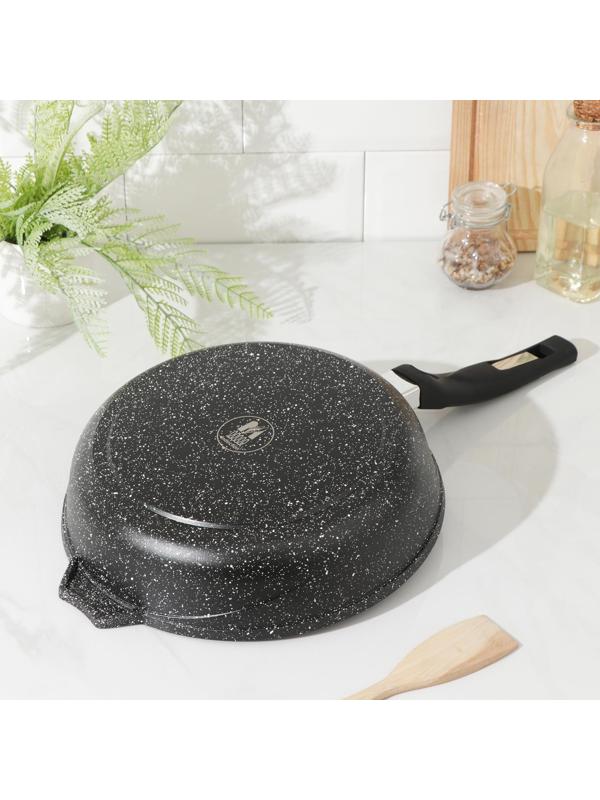 Сковорода Гранит black. Induction Pro, d=26 см, пластиковая ручка, антипригарное покрытие, цвет чёрный
