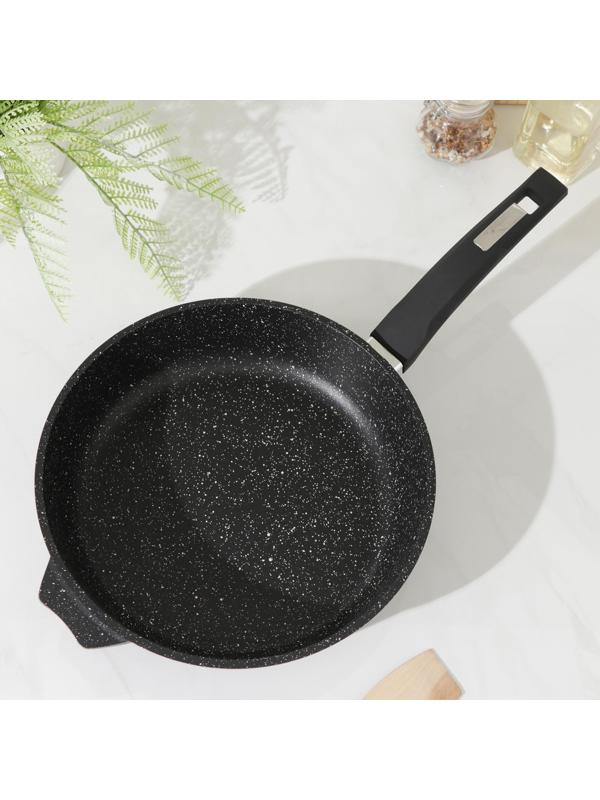 Сковорода Гранит black. Induction Pro, d=26 см, пластиковая ручка, антипригарное покрытие, цвет чёрный