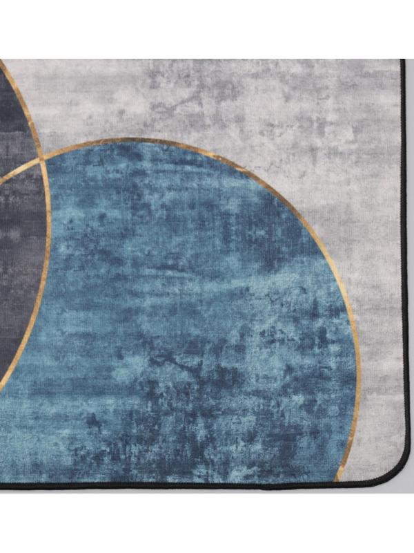 Коврик для ванной Доляна «Мэни», 50×80 см, цвет сине-серый