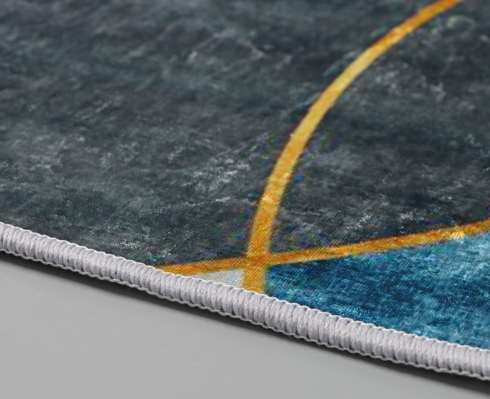 Коврик для ванной Доляна «Мэни», 60×90 см, цвет сине-серый