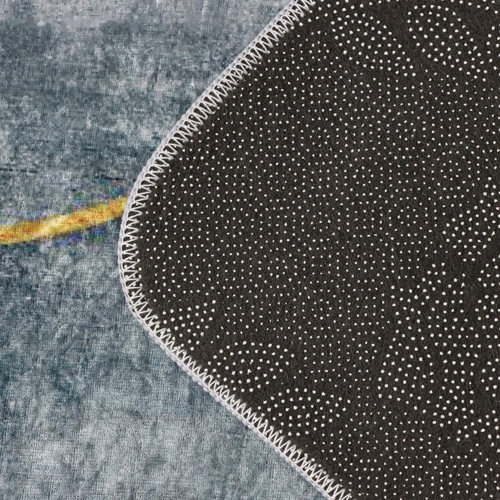 Коврик для ванной Доляна «Мэни», 60×90 см, цвет сине-серый