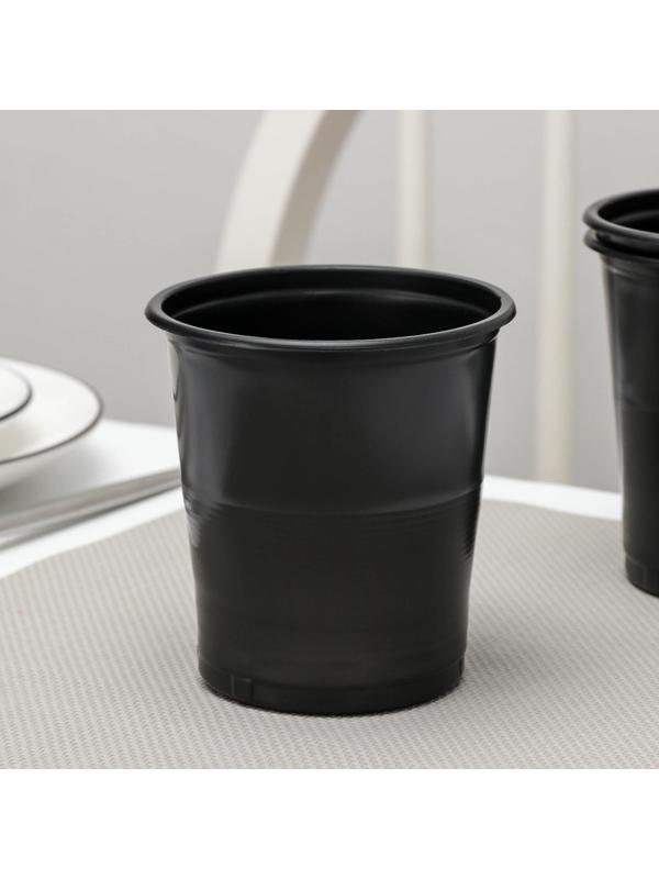 Стакан одноразовый «Бочонок», 500 мл, цвет чёрный