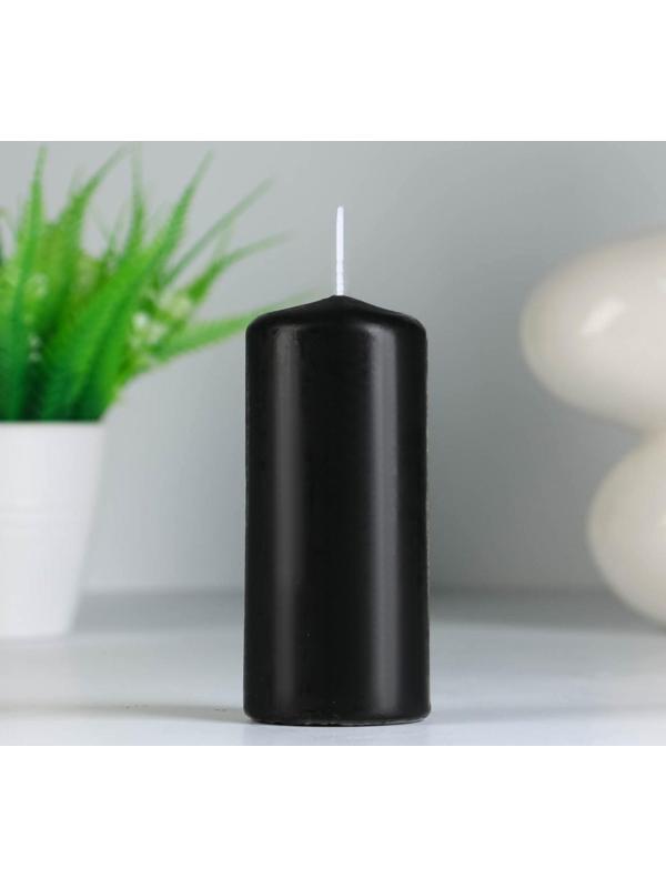 Набор свечей - цилиндров, набор 3 шт, чёрная (4х5 см, 4х9 см, 5х11,5 см)