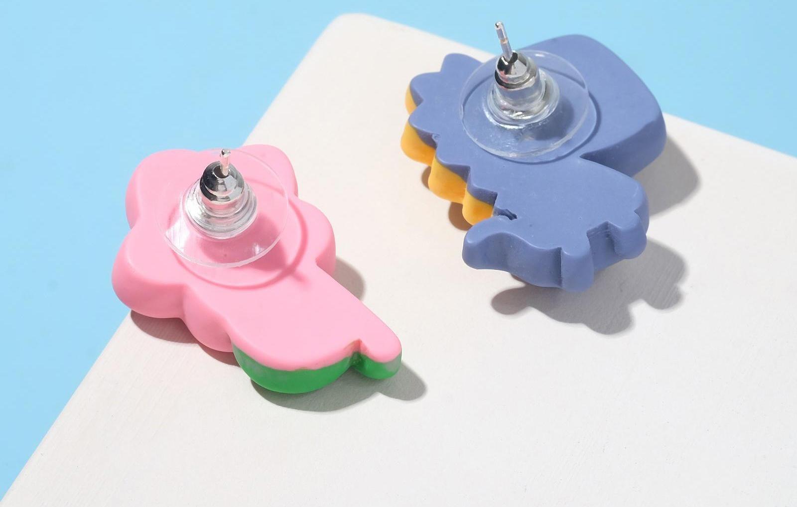 Серьги пластик 