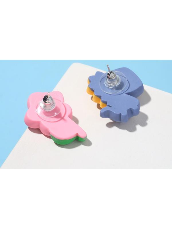 Серьги пластик 