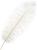 Перо для декора, длина: от 45 до 50 см, цвет белый