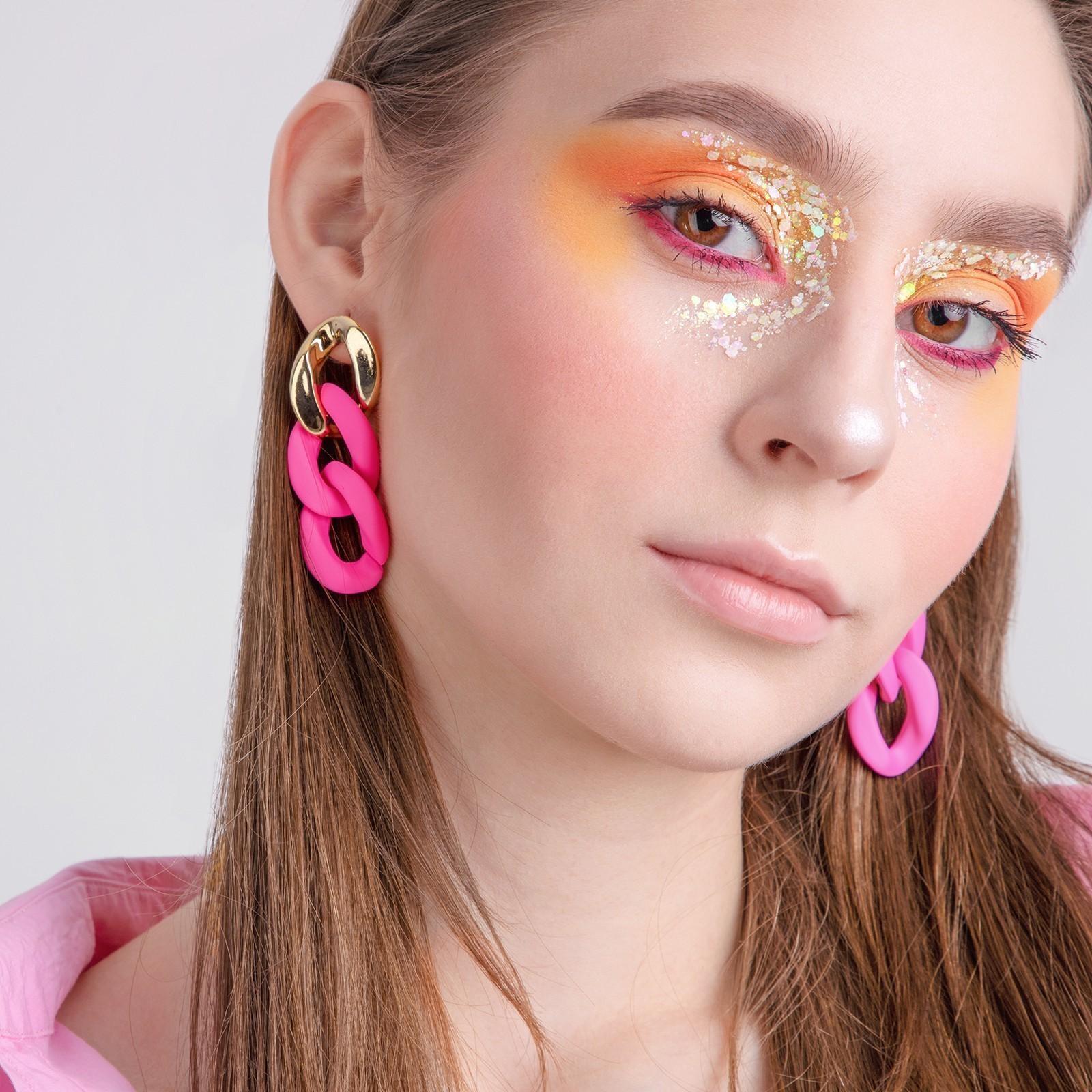 Серьги пластик 