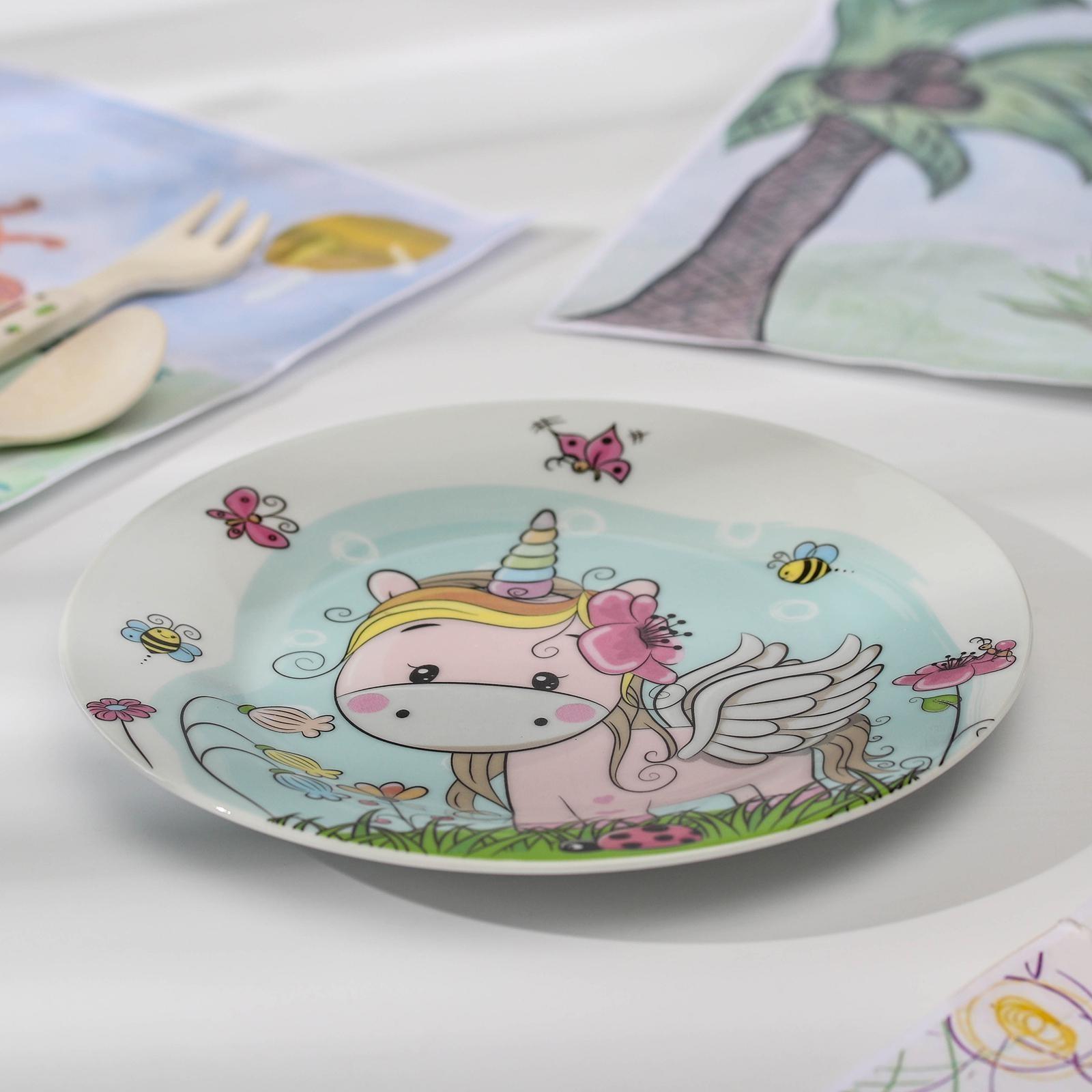 Тарелка керамическая Доляна «Единорожка», d=17,5 см