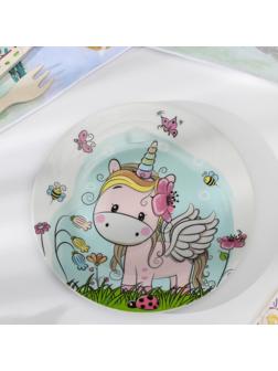 Тарелка керамическая Доляна «Единорожка», d=17,5 см