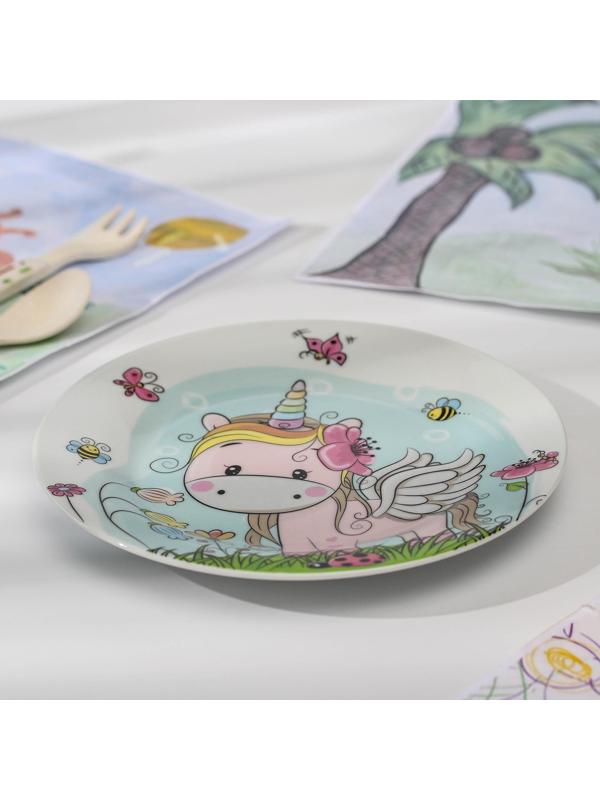 Тарелка керамическая Доляна «Единорожка», d=17,5 см