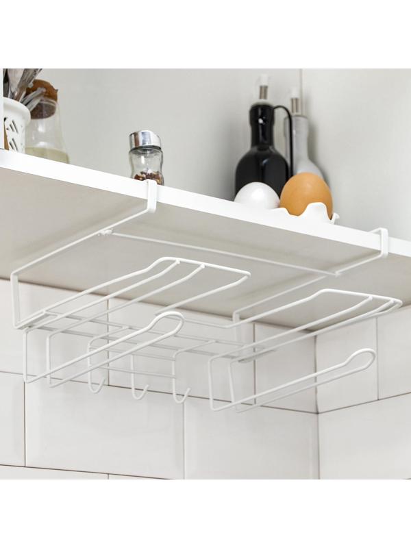 Держатель для кухонных принадлежностей Доляна, подвесной, цвет белый