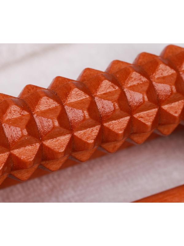 Массажёр для ног «Барабан», 1 ролик с шипами, деревянный, 15,4 × 8,6 × 5,5 см