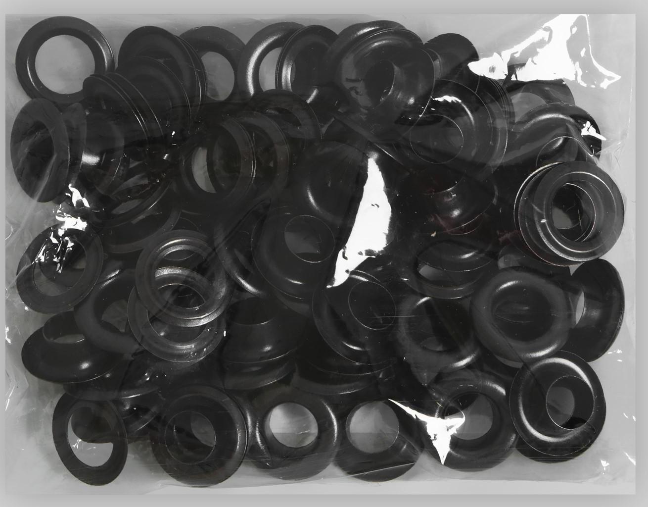 Люверс, d = 8 мм, 50 ± 5 шт, цвет чёрный никель