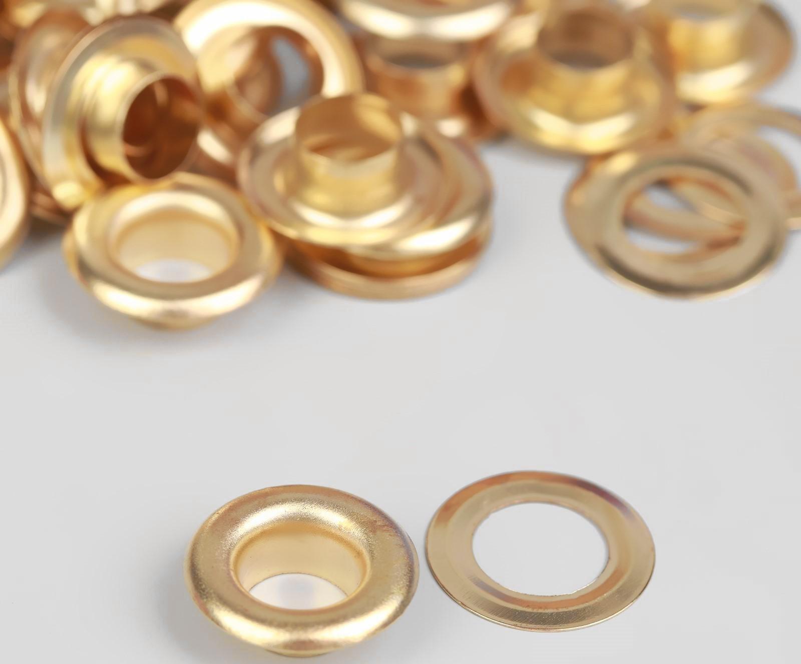 Люверс, d = 8 мм, 50 ± 5 шт, цвет золотой