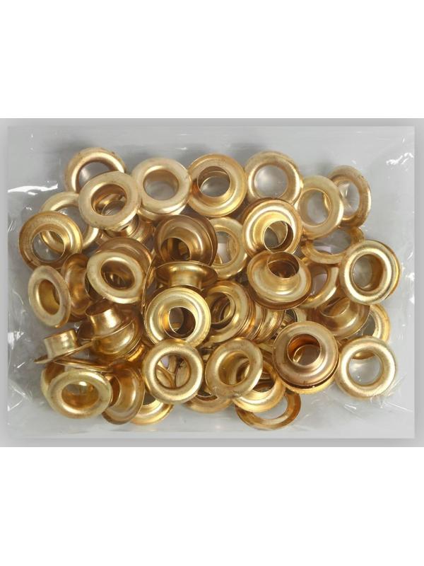 Люверс, d = 8 мм, 50 ± 5 шт, цвет золотой