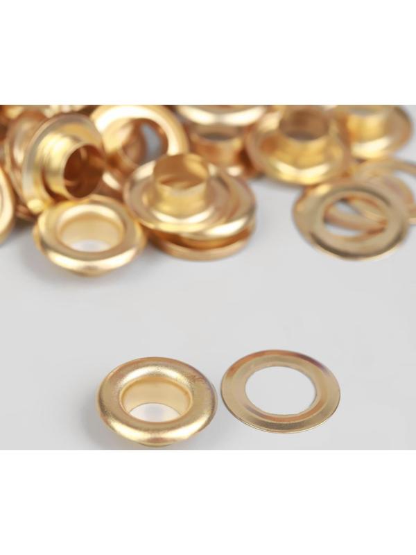 Люверс, d = 8 мм, 50 ± 5 шт, цвет золотой