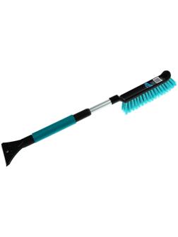 Щетка-сметка cо скребком Black&Blue BB1005, телескопическая ручка,  57-70 см, микс