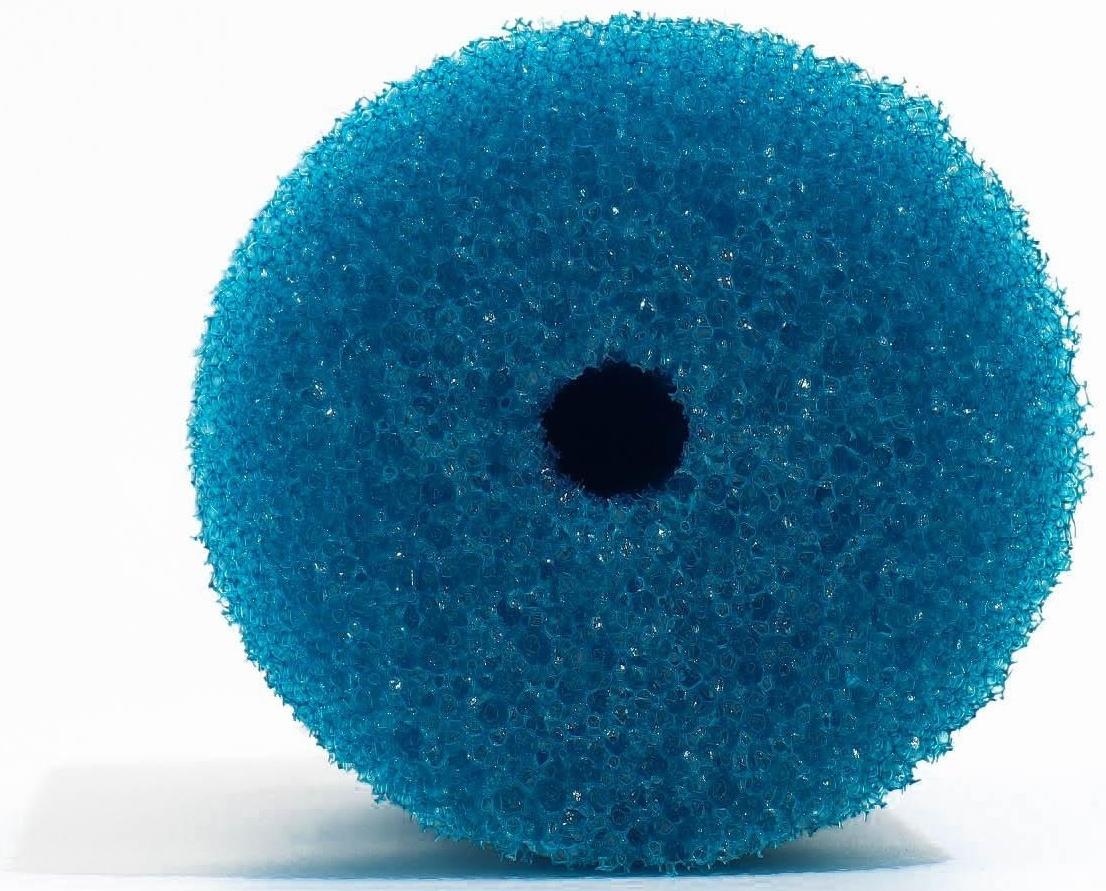 Губка круглая № 4, крупнопористая, 8 х 8 х 16 см, синяя