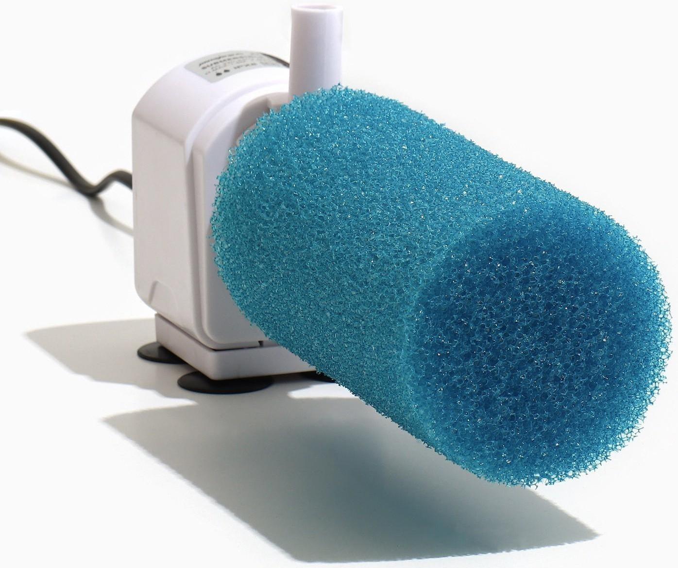 Губка круглая № 4, крупнопористая, 8 х 8 х 16 см, синяя