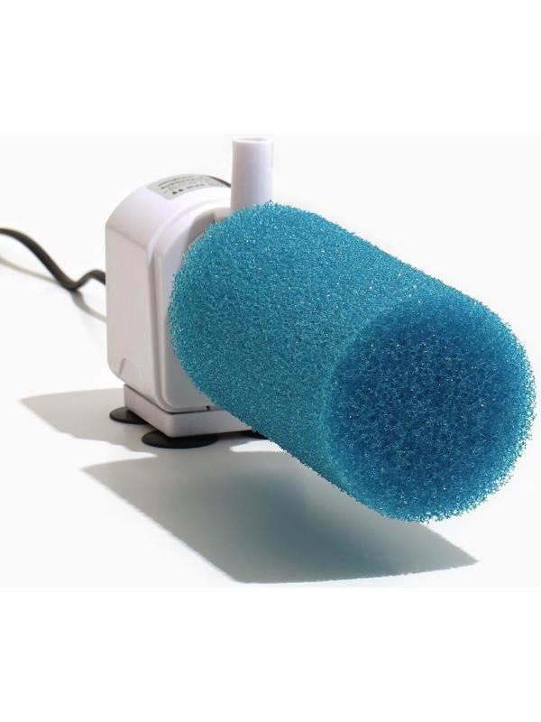 Губка круглая № 4, крупнопористая, 8 х 8 х 16 см, синяя