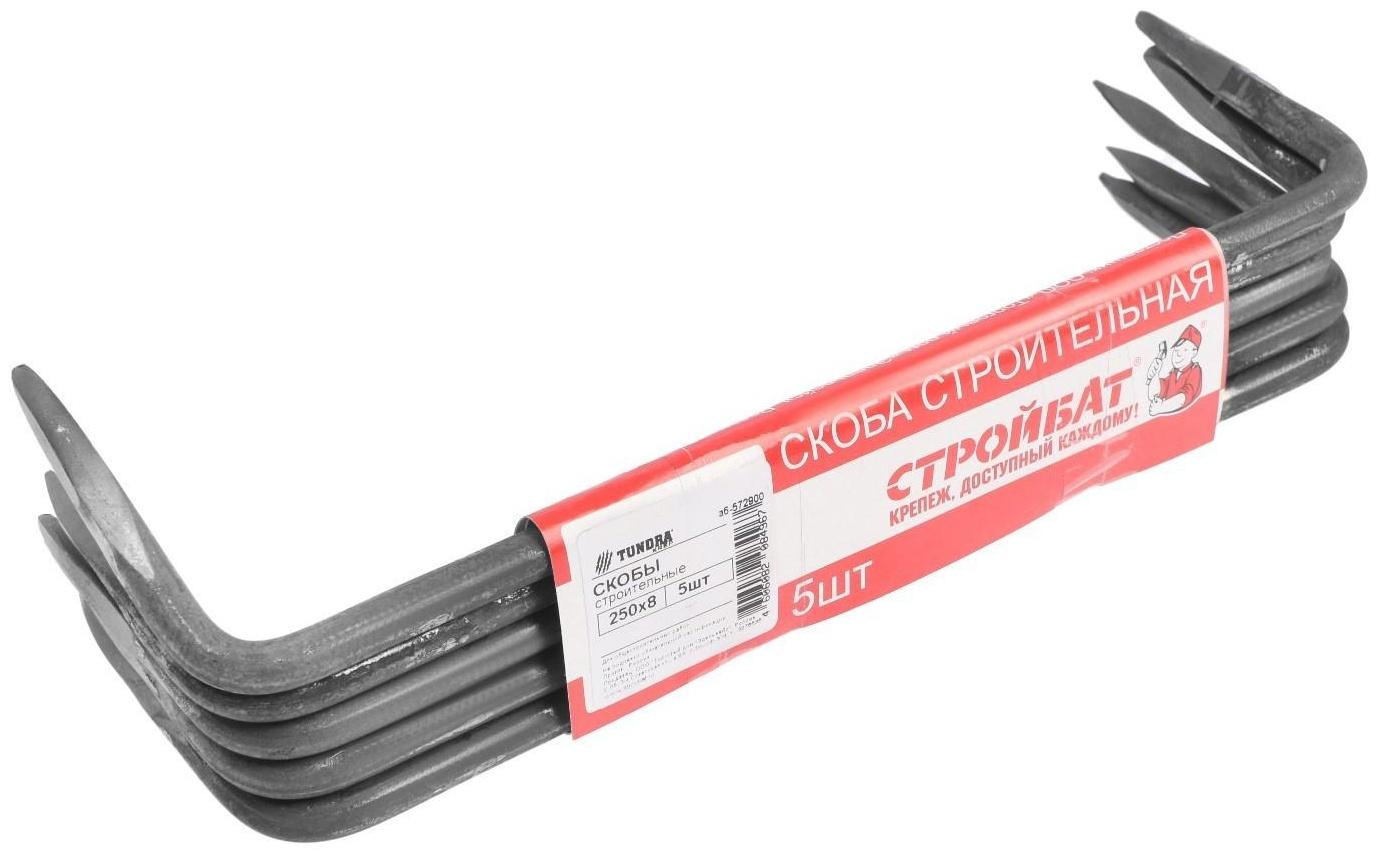 Скоба строительная ТУНДРА krep 250х8, 5 шт.
