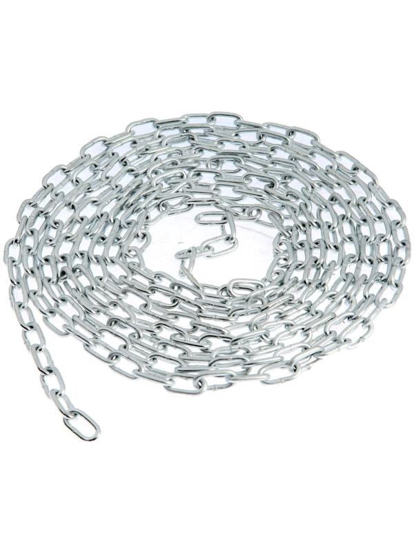 Цепь короткозвенная ТУНДРА krep DIN766, 4 мм, цинк, 5 м