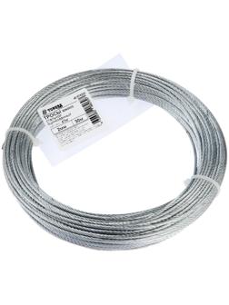 Трос стальной ТУНДРА krep DIN3055 2 мм, цинк, 30 м