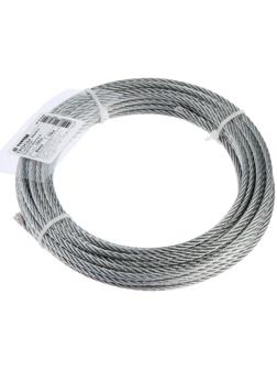 Трос стальной ТУНДРА krep DIN3055 4 мм, цинк, 10 м