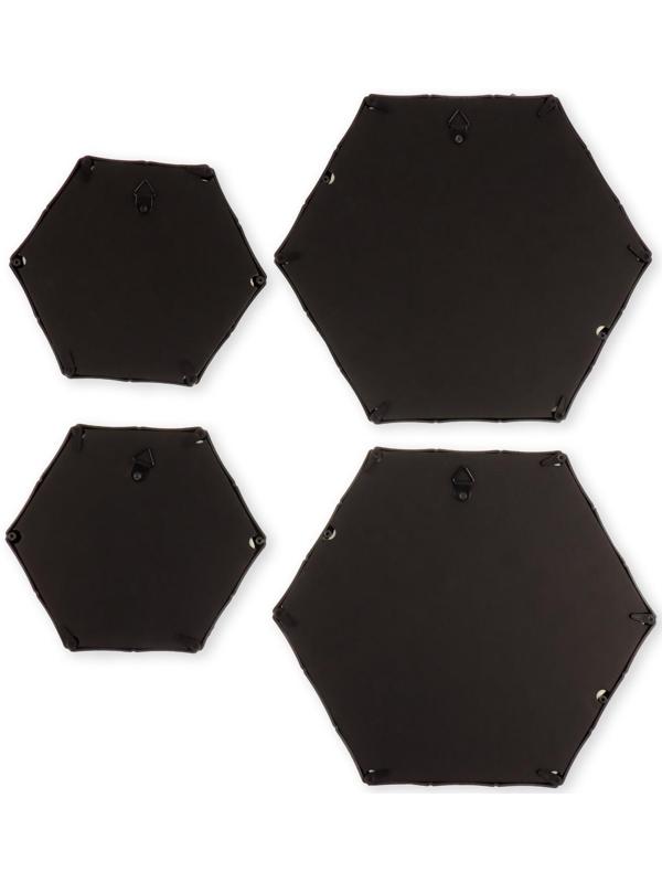 Набор настенных зеркал «Бамбук», зеркальная поверхность 22,7 × 20/15 × 13,2 см, цвет золотистый