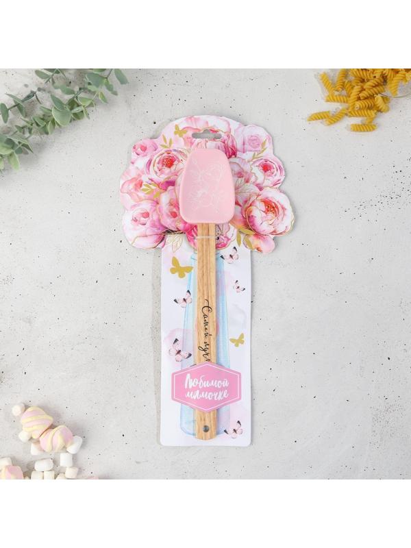 Силиконовая лопатка «Цветочки» на формовой подложке, 18.2 х 33.5 см