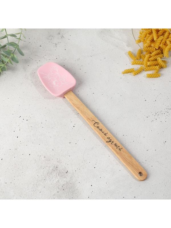 Силиконовая лопатка «Цветочки» на формовой подложке, 18.2 х 33.5 см