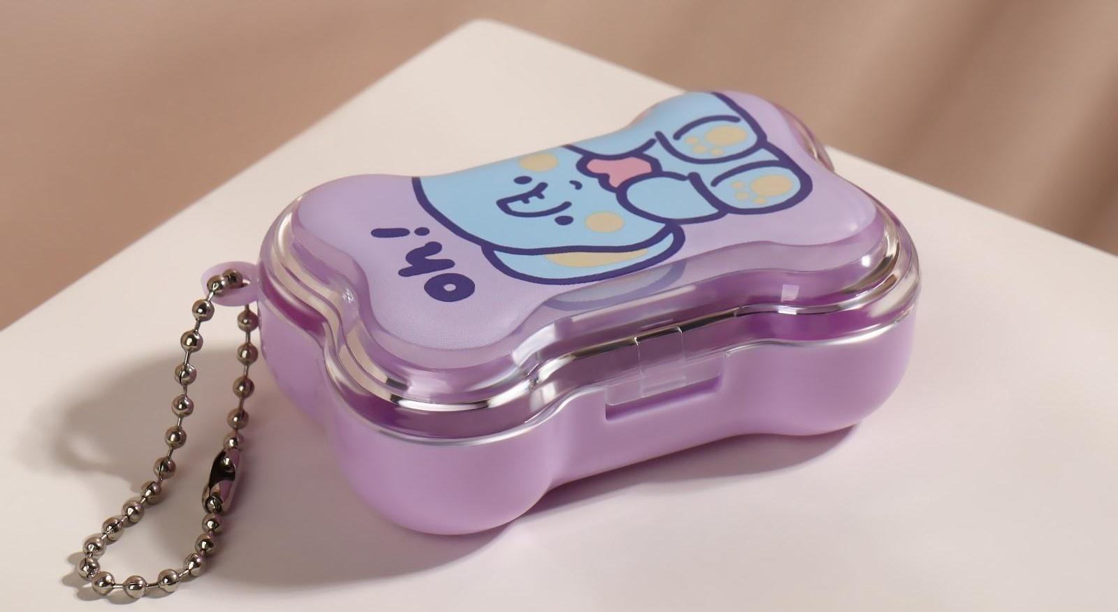 Набор для контактных линз, в футляре с зеркалом, 3 предмета, цвет МИКС