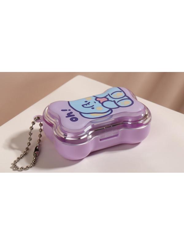 Набор для контактных линз, в футляре с зеркалом, 3 предмета, цвет МИКС