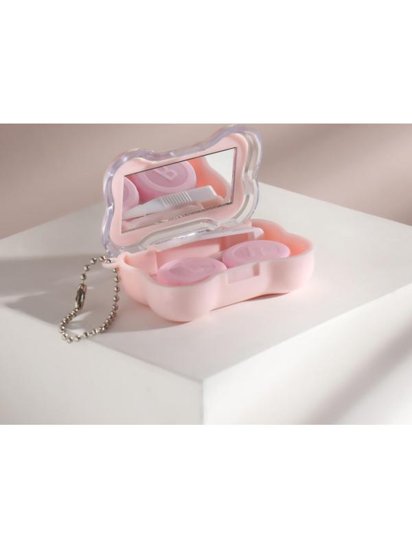 Набор для контактных линз, в футляре с зеркалом, 3 предмета, цвет МИКС